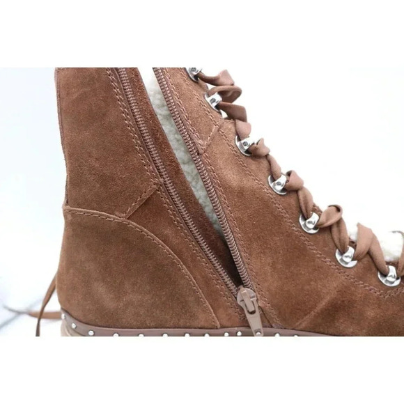 Steve Madden Rainer Lace Front Chunky Boots-Suede-Size 10 M - Picture 10 of 11